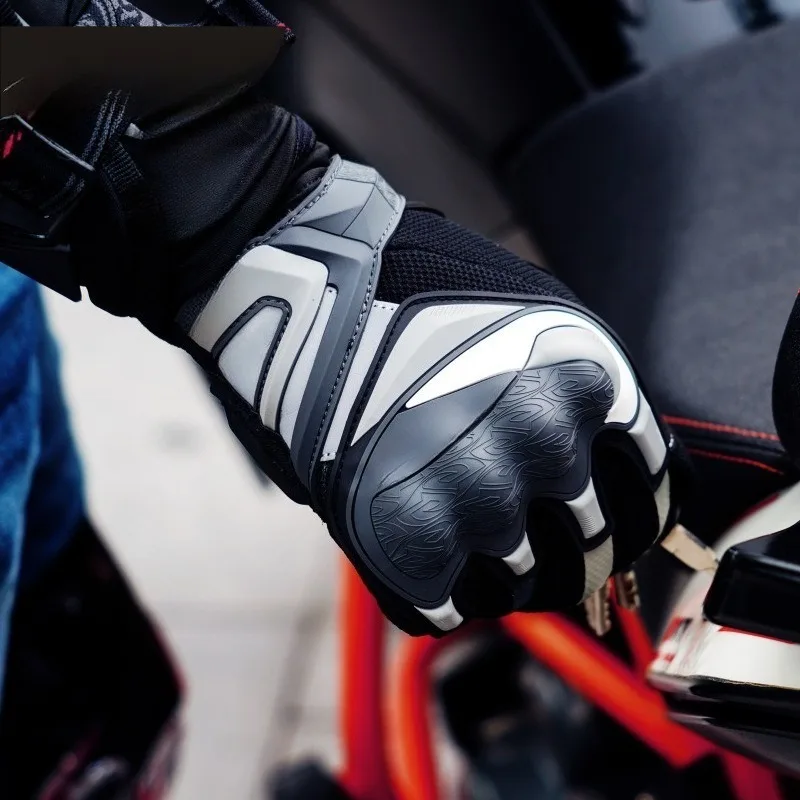 Motorcycle Gloves Four Seasons Outdoor Riding Protective Locomotive Road Rider Off-road Touch Screen Reflective Gloves Men