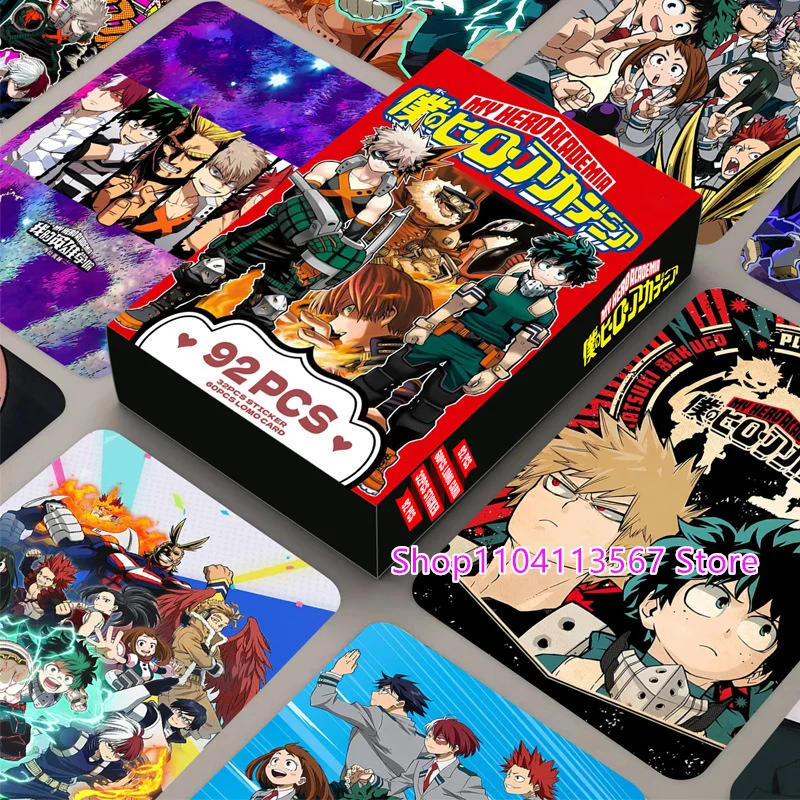 Hot Cartoon My Hero Academy Lomo Card Double-sided Hd Color Printing Picture Collection Cards Anime Peripheral Gifts with Box