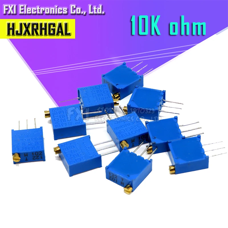 10pcs 3296W-1-103LF 3296W 10K ohm 103 3296W-1-103 3296W-103 W103 Trimpot Trimmer Potentiometer
