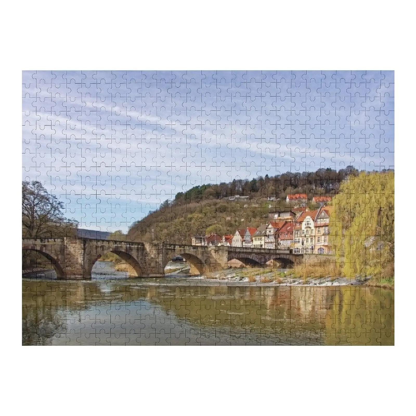 

Historic Bridge, Hannoversch-Münden, Germany Jigsaw Puzzle Baby Toy Personalized Gift Married Puzzle