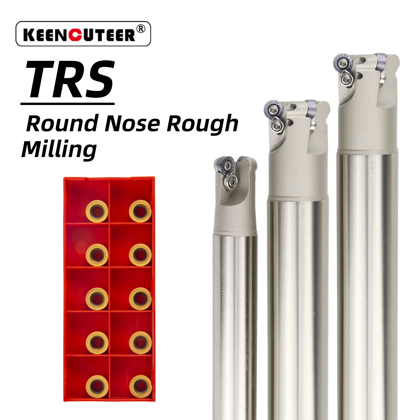 TRS 5R/6R Round Nose Tools 150-250L Carbide Insert RDMT10T3/1204 CNC Lathe End Mill Arbor Cutting Machining Face Milling Cutter
