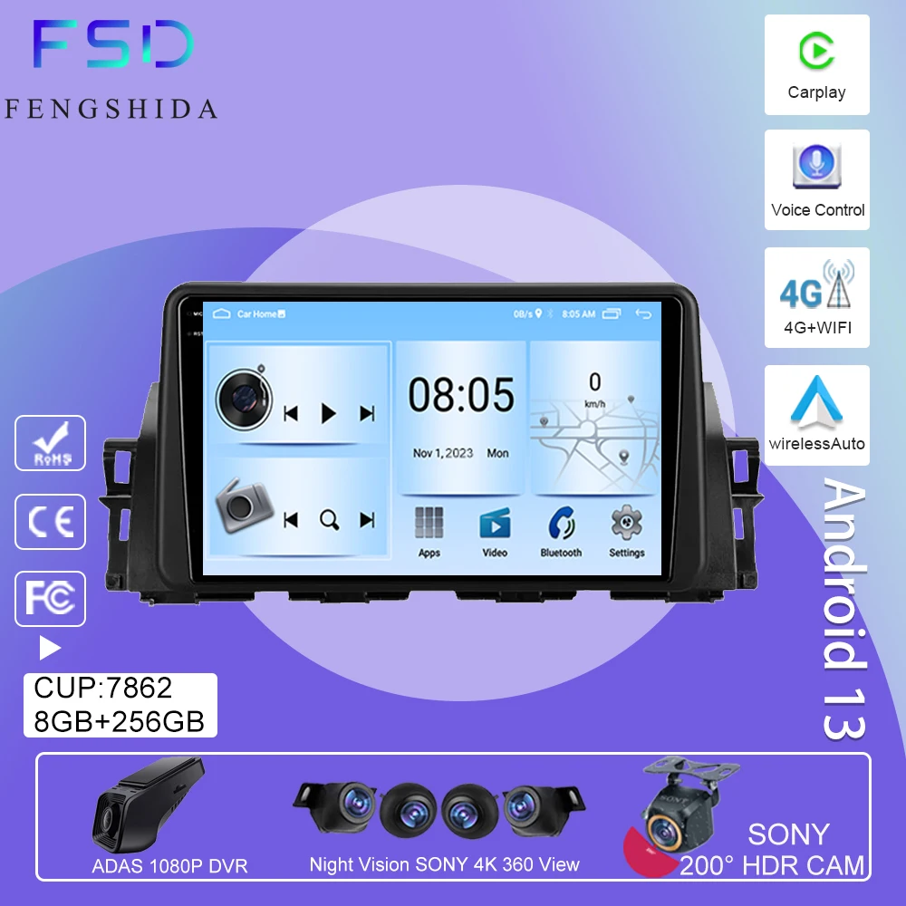 

Android 13 For Renault Kiger 2021 Car Radio Multimedia Video Player Navigation GPS Auto Head Unit 4G WIFI DSP No 2din 2 Din DVD