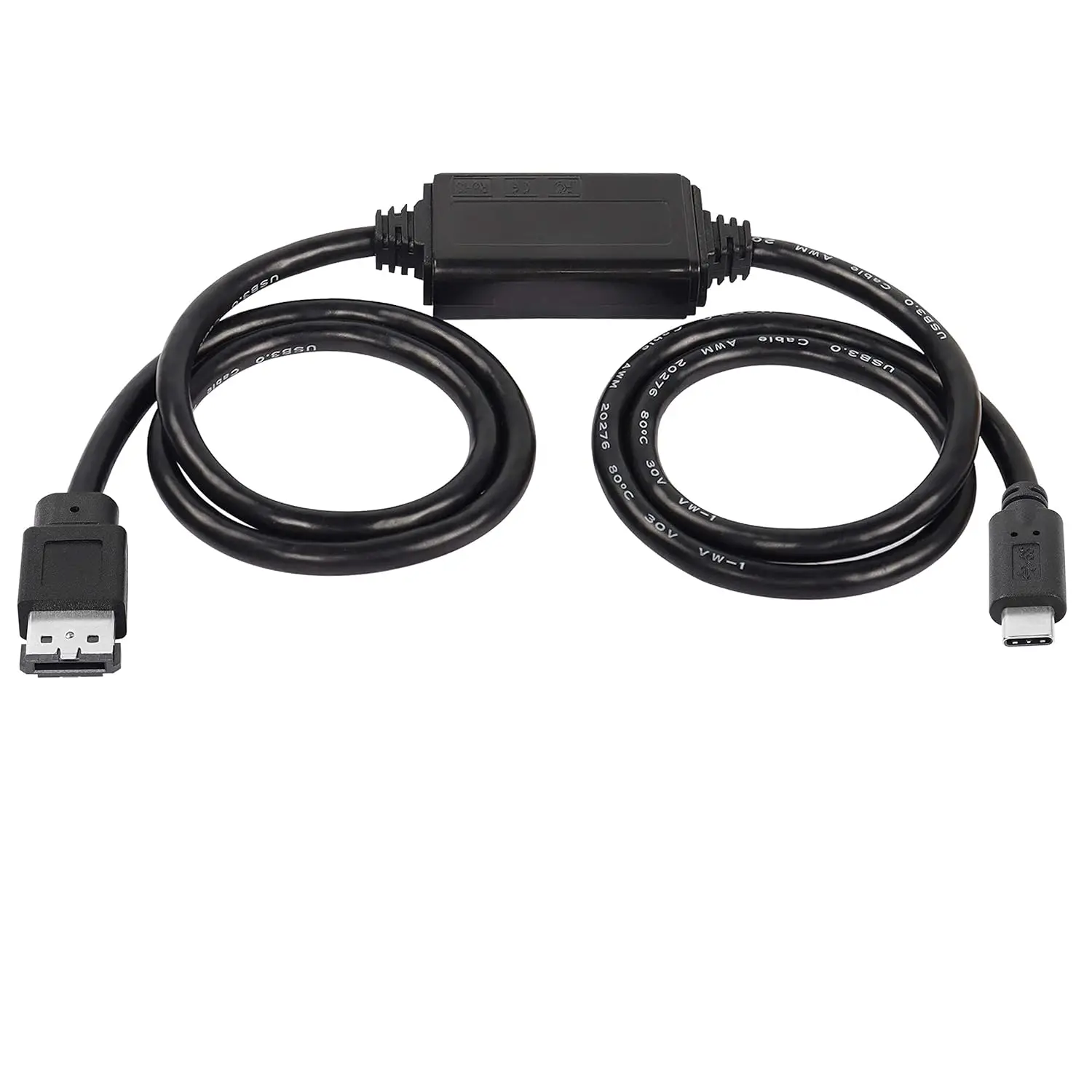 Power Over ESATA DC 5V Power To USB 3.0 Adapter USB3.0 /Type-C To HDD/SSD/ODD ESATA Power Converter Cable 1M
