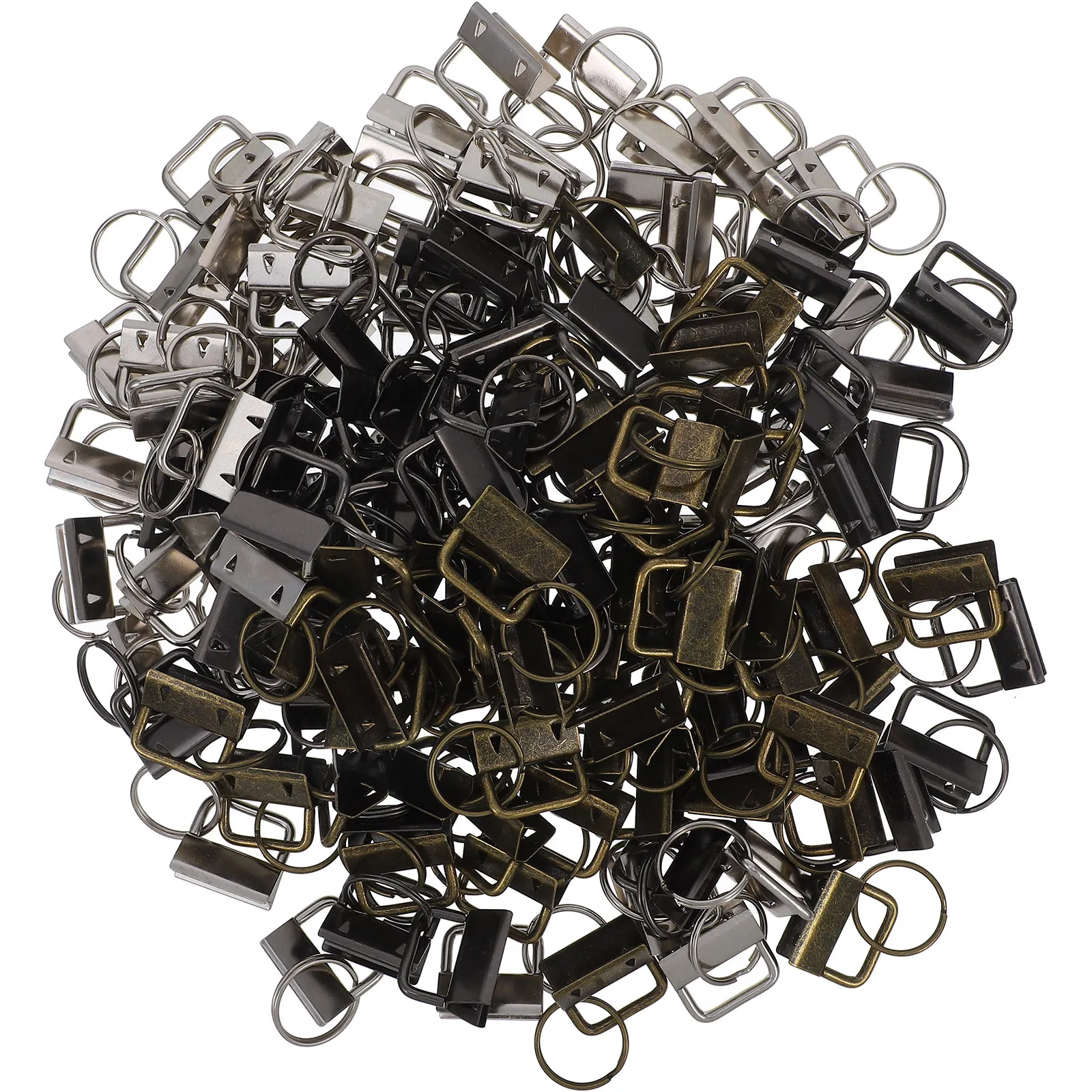 

Набор из 150 шт. фурнитуры для брелоков: зажимы-коннекторы для тканевых лент, ремней, рукоделия, изготовления браслетов и ключниц, 25 мм