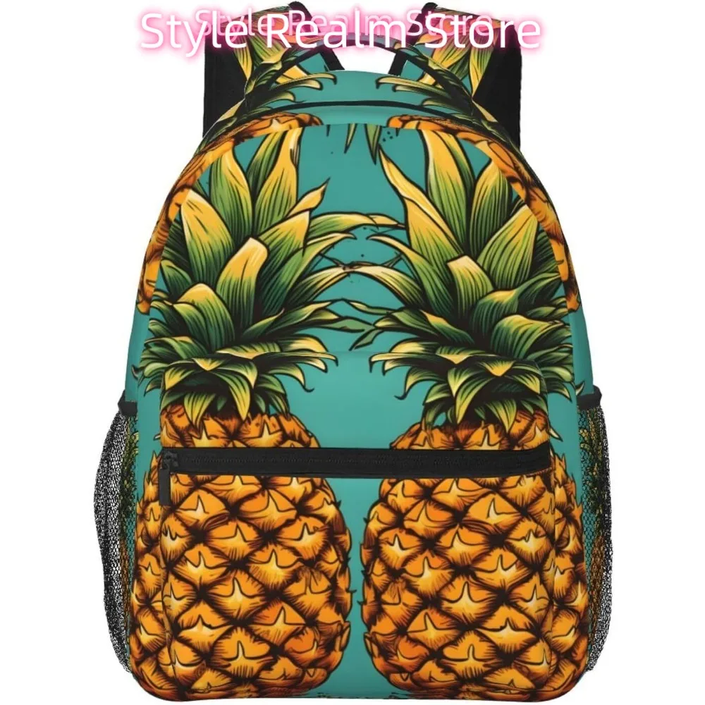 

Легкий рюкзак для ноутбука в стиле ретро с ананасами и фруктами, легкий многоцелевой дорожный повседневный рюкзак унисекс, студенческие рюкзаки для меня