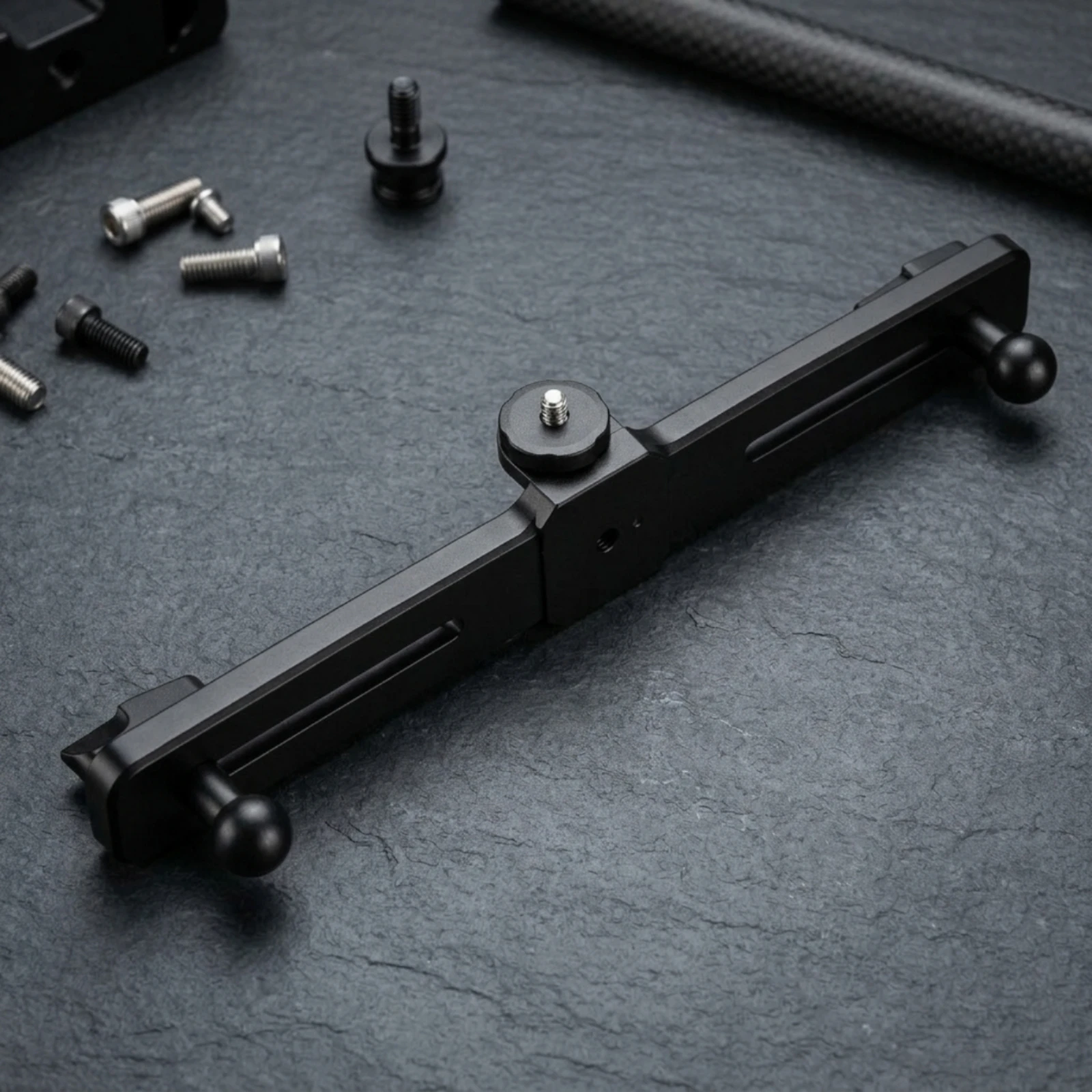 Phone Support Arm Matte Black Adjustable Phone Mount Articulating Arm Threaded Bracket Rotating for Content Creators