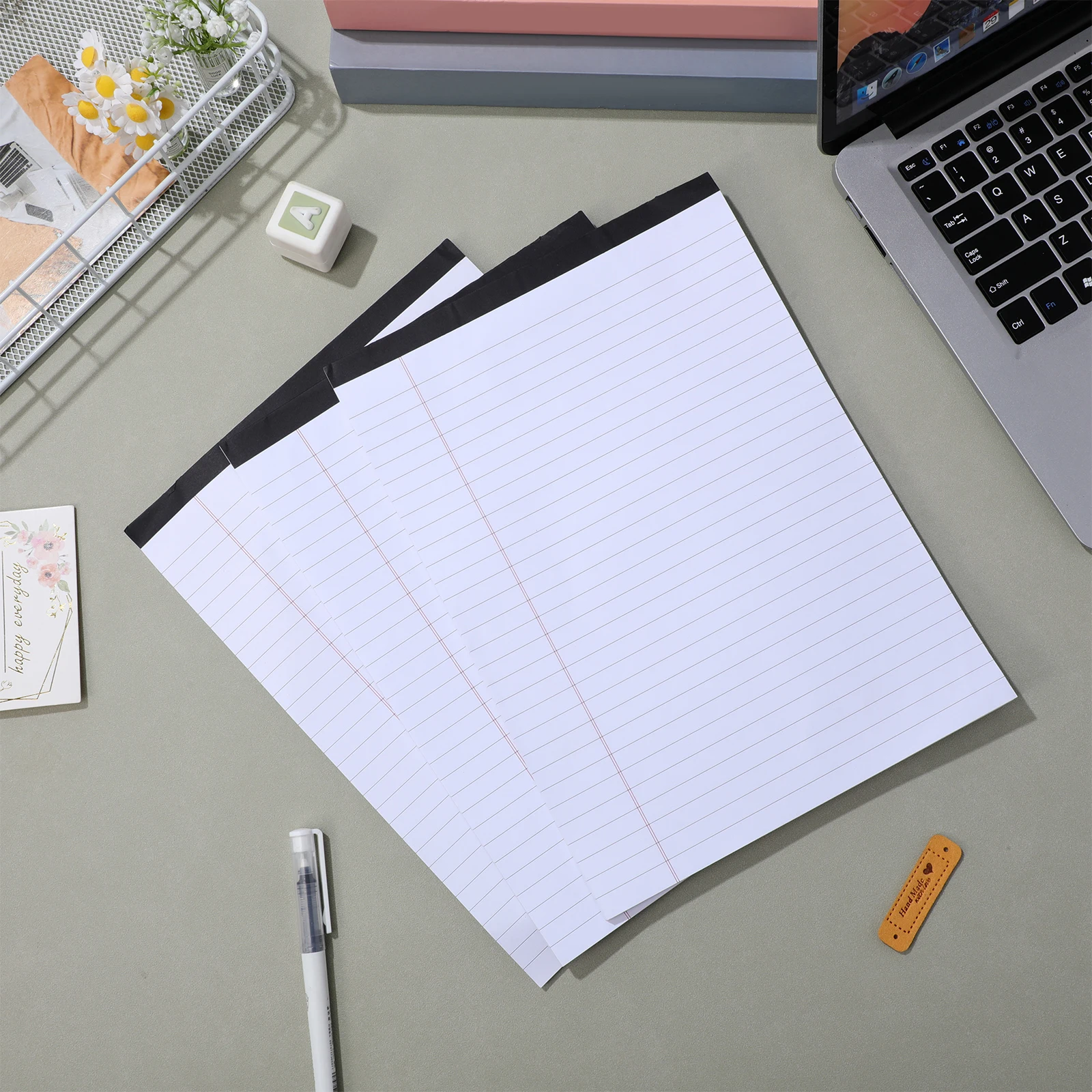 

3pcs A4 Notepad Paper Pads Plain White Lined Office Memo Notebooks for College Work Bulk Writing Meeting Stationery