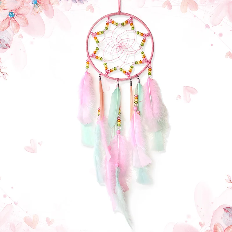 Dream Catcher Hand-woven Wind Chimes Bedroom Hanging Ornaments Wall Decoration Pendant Birthday Christmas Gifts Home Accessories