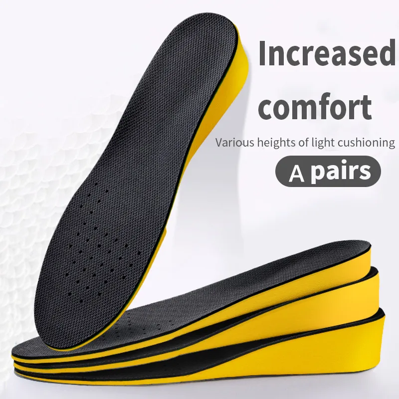 Women Height Increase Insole Templates for Feet Memory Foam Wedge Inner Inserts Shoes Female Heighten Pad Growing Sole Insoles