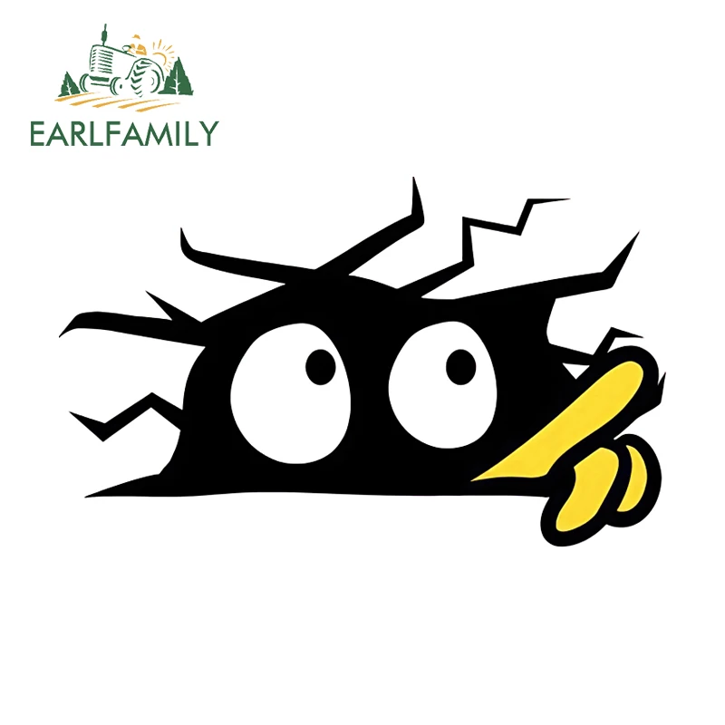 EARLFAMILY Monster Peeking Eyes Car Decal Bumper Window Amusing Personality Decals Practical Waterproof Motorcycle Car Decor