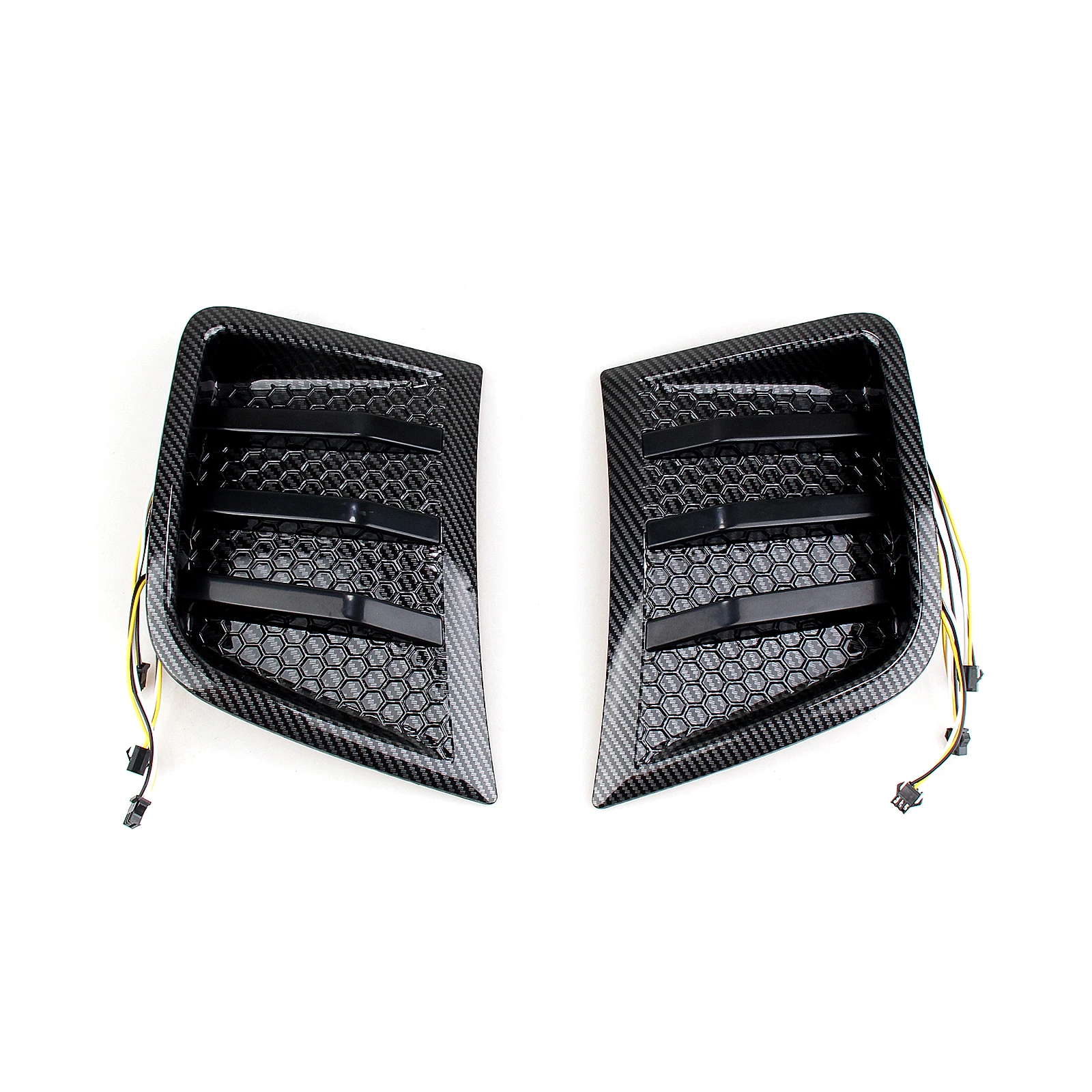 Voor Subaru STI WRX GRB Wagon 10th Impreza 2008-2014 Voorbumper Side Fender Air Vent Intake Frame cover Met LED Licht Lamp