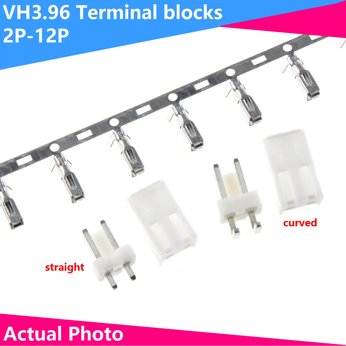 

10sets VH 3.96mm 2P 3P 4P 5P 6P 7P 8Pin Male Plug + Female Housing + Terminals VH3.96 Connector