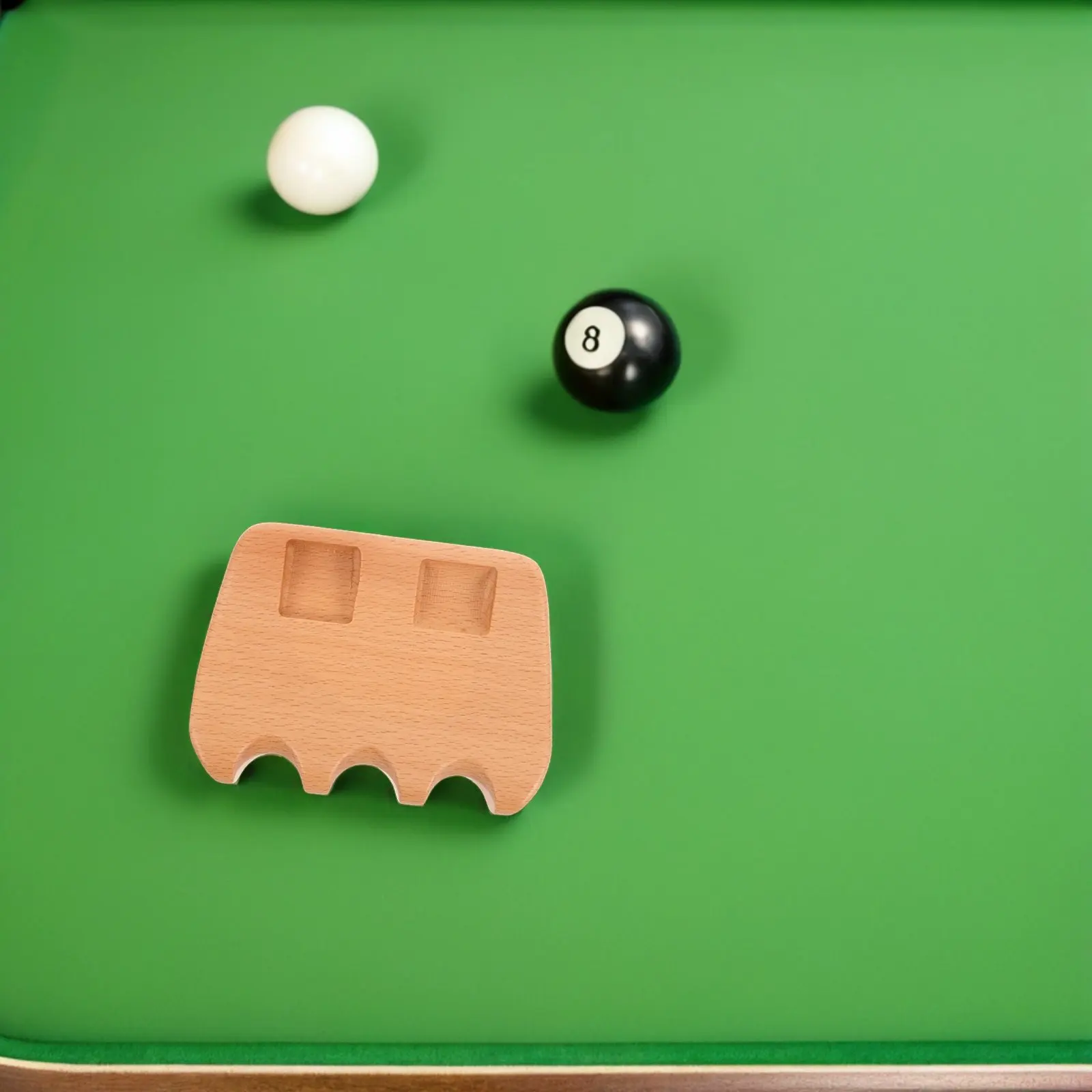 

Premium Solid Wood Pool Cue Rack 3-Stick Capacity Compact Clutter Free Cue Storage Solution for Billiard Table Home Or Club Use