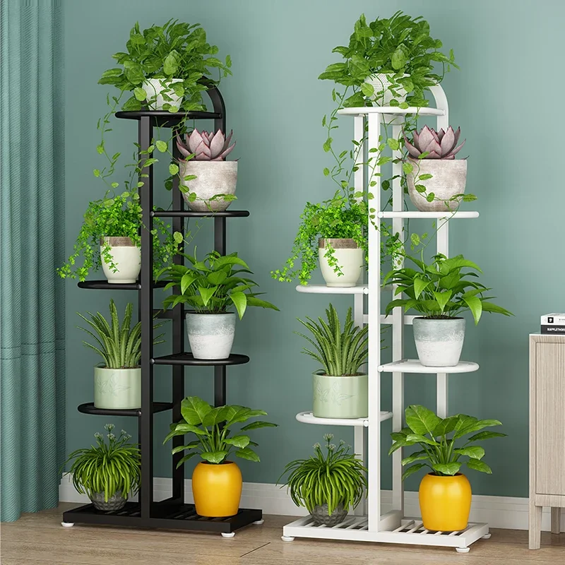 Flower shelf living room floor-to-ceiling multi-layer wrought iron flower stand new indoor green dill pot balcony plant