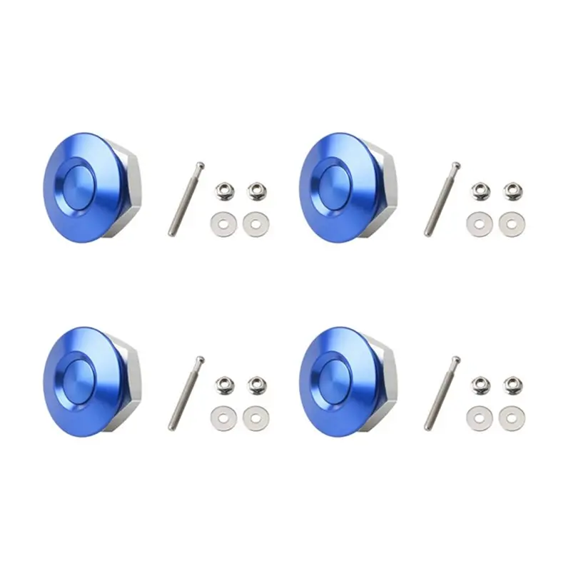 【Price Drop !!】-Aluminum 4Pc Universal Push Button Quick Release Front Hood Pin Engine Bonnet Lock For Racing Car Bumper 32Mm