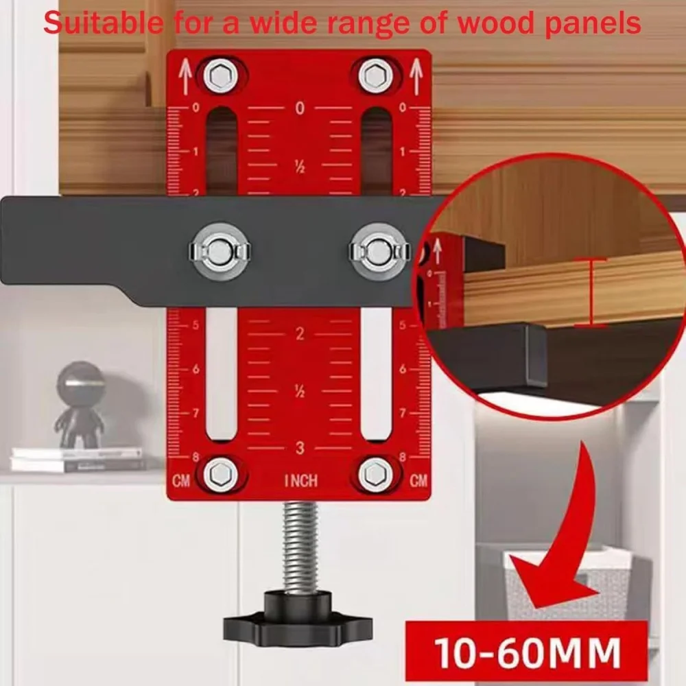 Abrazadera de instalación de marco de gabinete de piso con abrazadera de brazo de soporte, cuerpo de aleación de aluminio para instalar gabinete con marco frontal o sin marco