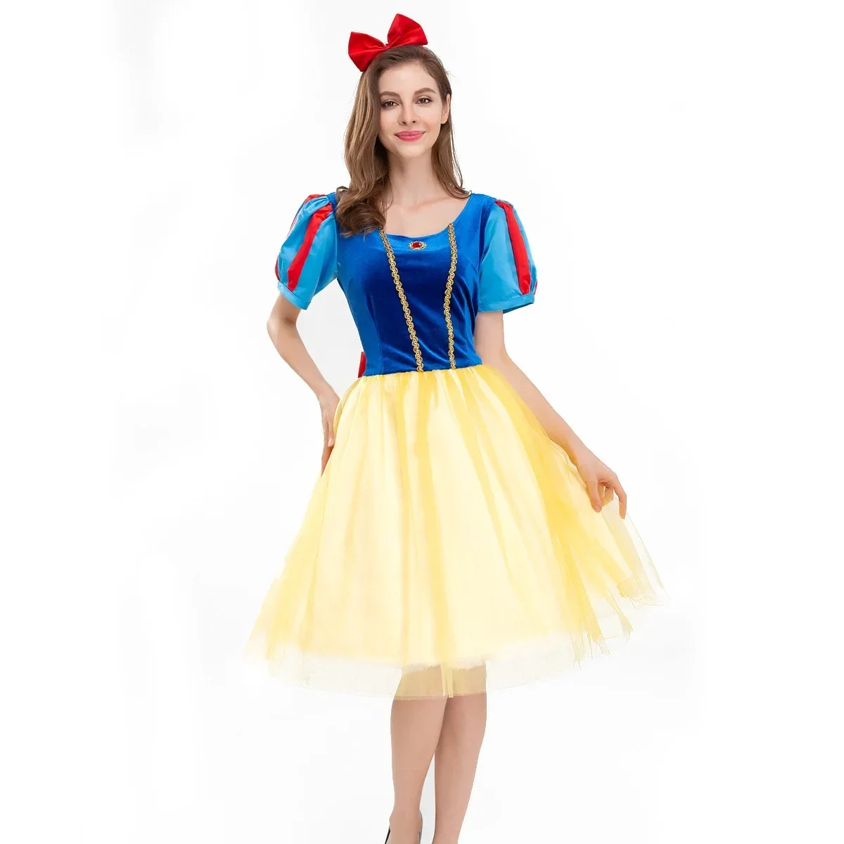 Halloween Role Play Adult Snow White Skirt Stage Performance Cosplay Costume Dress