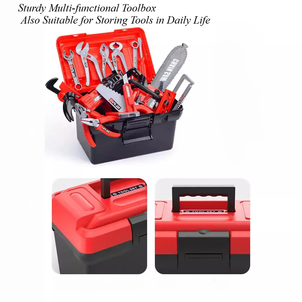 Juego de juguetes de construcción, Kit de herramientas de construcción, juego de simulación con taladro eléctrico, destornillador, juguetes educativos para niños, juego imaginativo, regalo