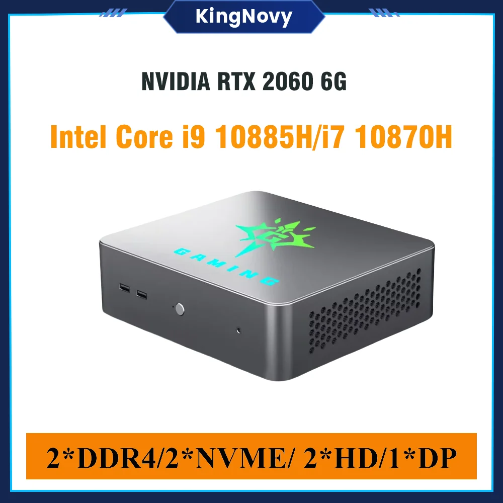 Игровой ПК Intel i9 10885H i7 10870H Nvidia RTX 2060 6G GTX 1650Ti, игровой мини-ПК 2 * DDR4 NVMe, настольный компьютер NUC Win11 4K UHD