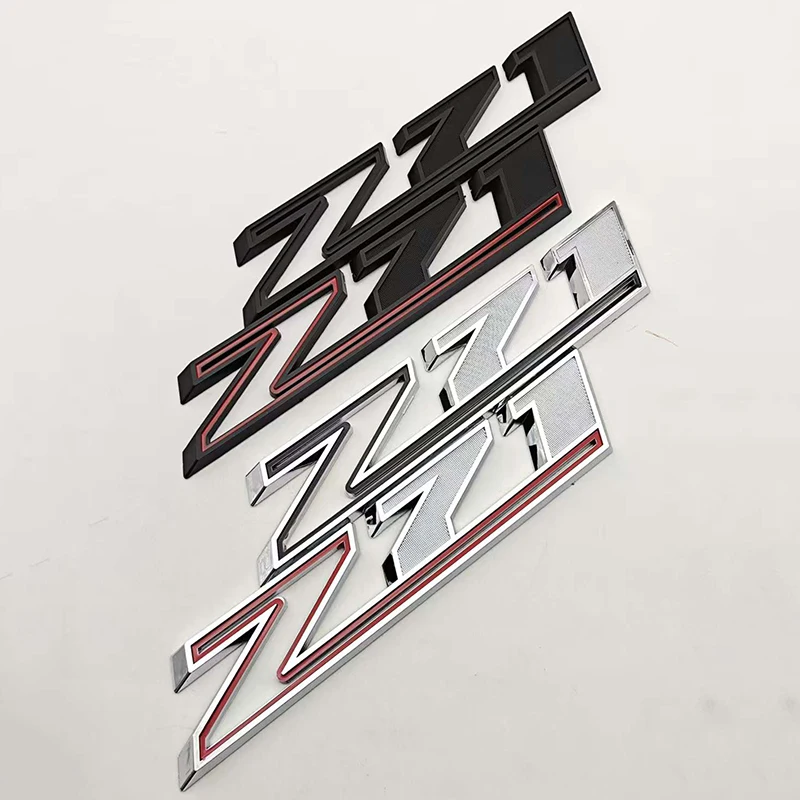3D ABS rojo Chorme Logo Z71 emblema coche guardabarros insignia para Chevrolet Tahoe Colorado Cheyenne Chevy Silverado Z71 accesorios adhesivos