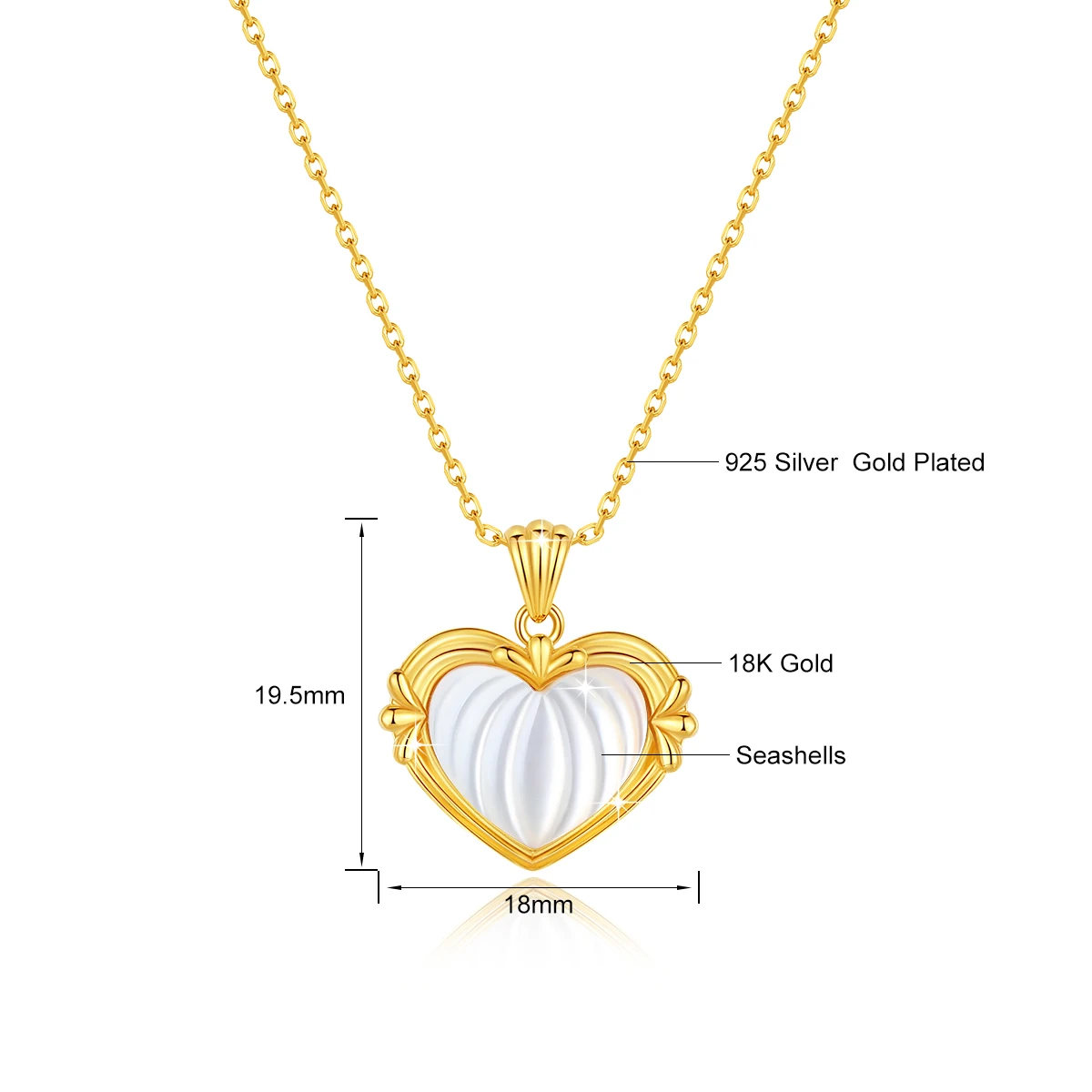 Szjinao Pure 18k Gold Heart Pendant Necklace For Women 100% Real Gold Natural Red Agate Stone AU750 Jewelry Hypoallergenic Sale
