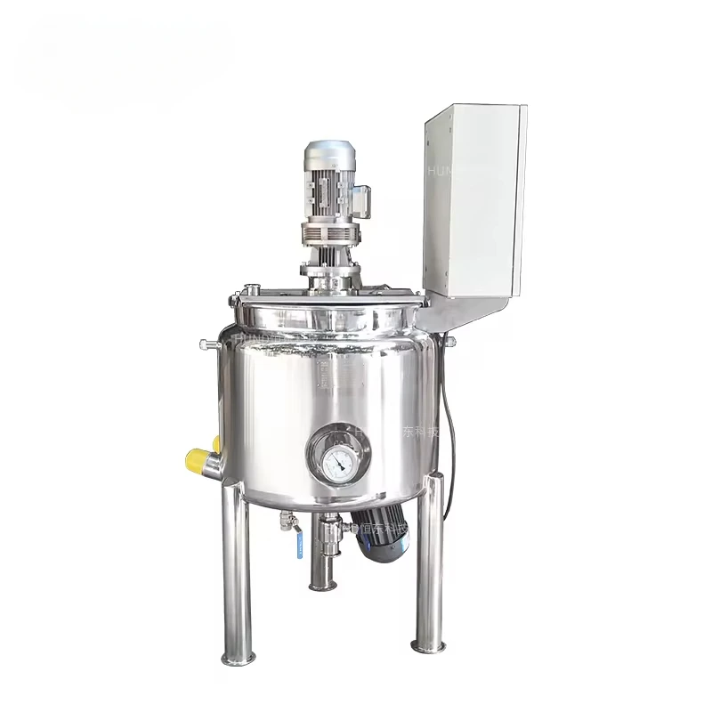 Sanitary Stainless Steel Liquid Gel Mix Tank Salad Dressing Making Machine Guar Gum Xanthan Gum Cool Heat Jacket Mix Equipment