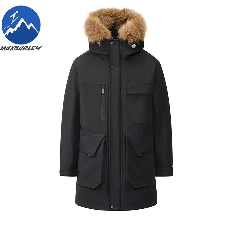 Maxbarley New Down Jacket Fashion 90% Duck Down Hardshell Ski Anti-Cold Parka Casual Daily Style Autumn Winter Puffer Coat