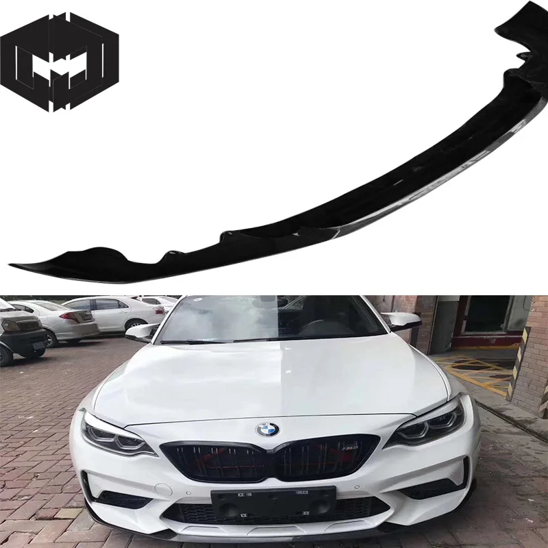 Mc P Style Rear Front Bumper Lip Real  Carbon Fiber For BMW M2 F87 M2C 2015-2018 Car Trunk Bumper F87 front lip