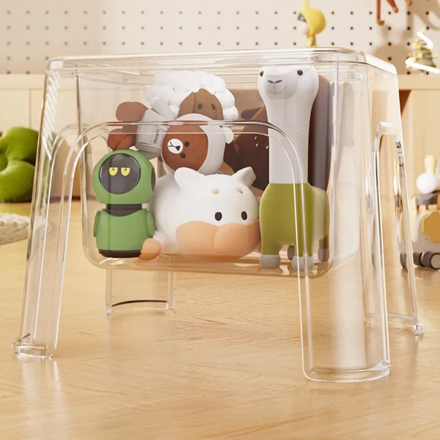 Multi Functional Storage Stool ABS Livingroom Storage Box Sturdy Load-bearing Capacity for Home Use Chair Household Furniture