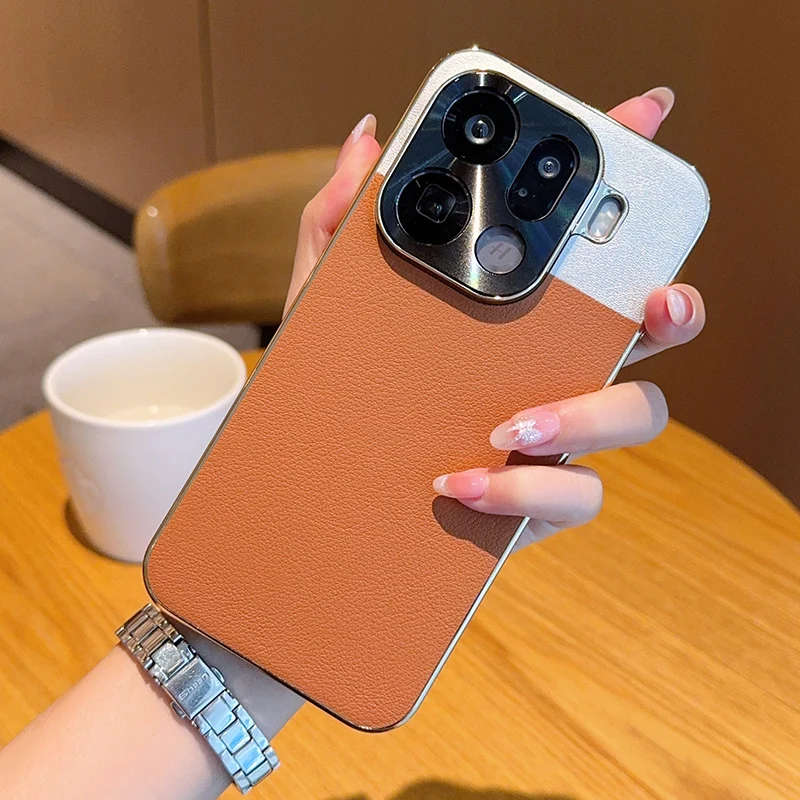 ل ممن لهم البحث X9 برو حافظة فاخرة بولي Leather الجلود الجلد تصفيح الغطاء الخلفي الواقي ل Find X9 X8 Pro X8 Ultra X8S + غلاف الهاتف