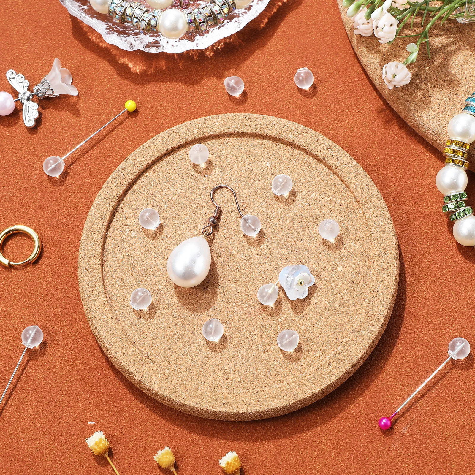 

50pcs Invisible Earring Stoppers Clear Tpe For Studs Anti-Slip Replacement Backs Women Earring Accessories Jewelry