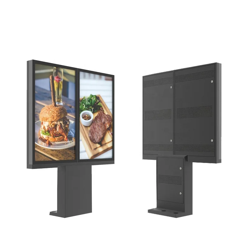 2024    Drive thru digital signage lcd advertising screen outdoor retail kiosk totem