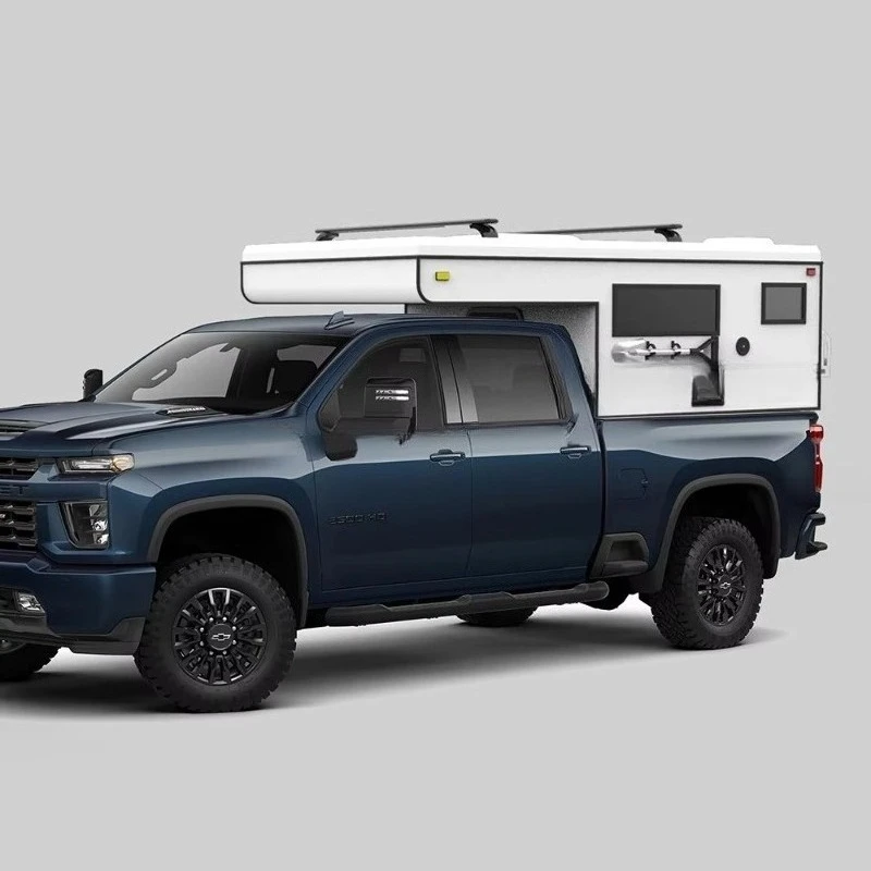 Customized Pop Top 4X4 Off Road Slide On Camper For Flatbed Pickup Truck Caravan High Quality Camping