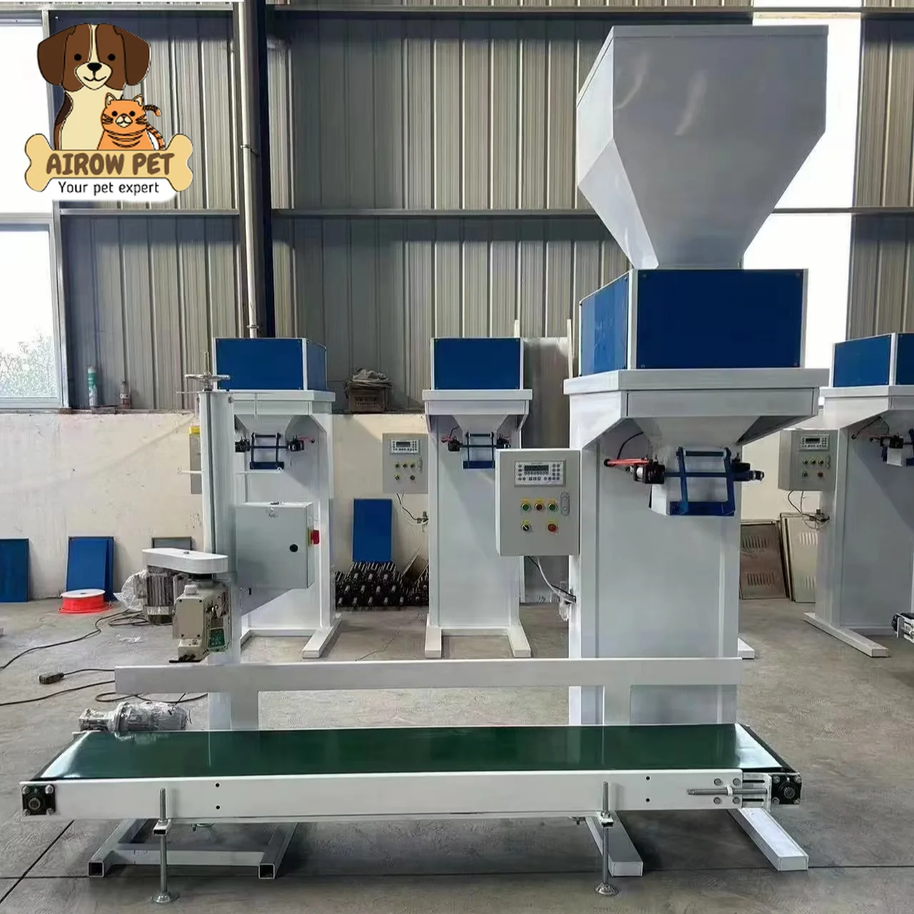 AIROW Automatic Weighing Packing Machine Feed Pellet Bagging Machine Grain Powder Packing Scale