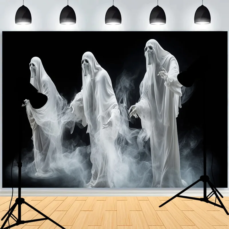 Halloween Day Shadows Photography Background Jack-o-lanterns Ghosts Wander And Spooky Tales Awaken Photo Studio Backdrops BH-59