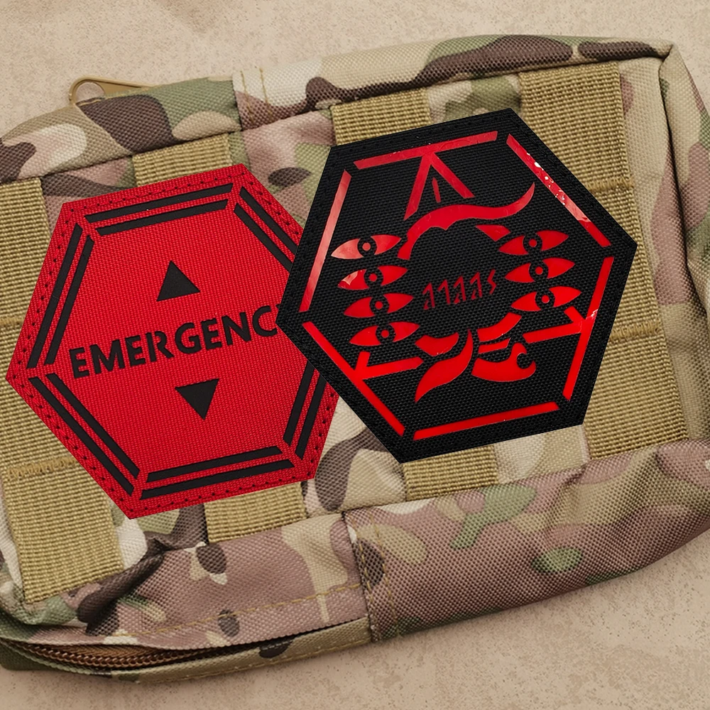 Evangelion NERV IR Reflective Patches Hook&Loop Tactical Badge Navy Armband Fabric Accessories Patches Backpack Clothes Stickers