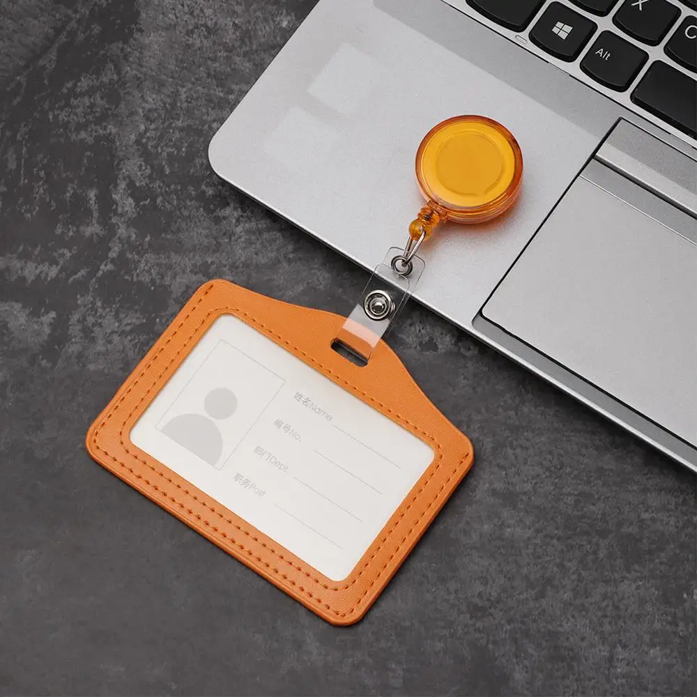 Porta carte d'identità con custodia per badge per forniture per ufficio da 12 colori con guscio protettivo con bobina retrattile