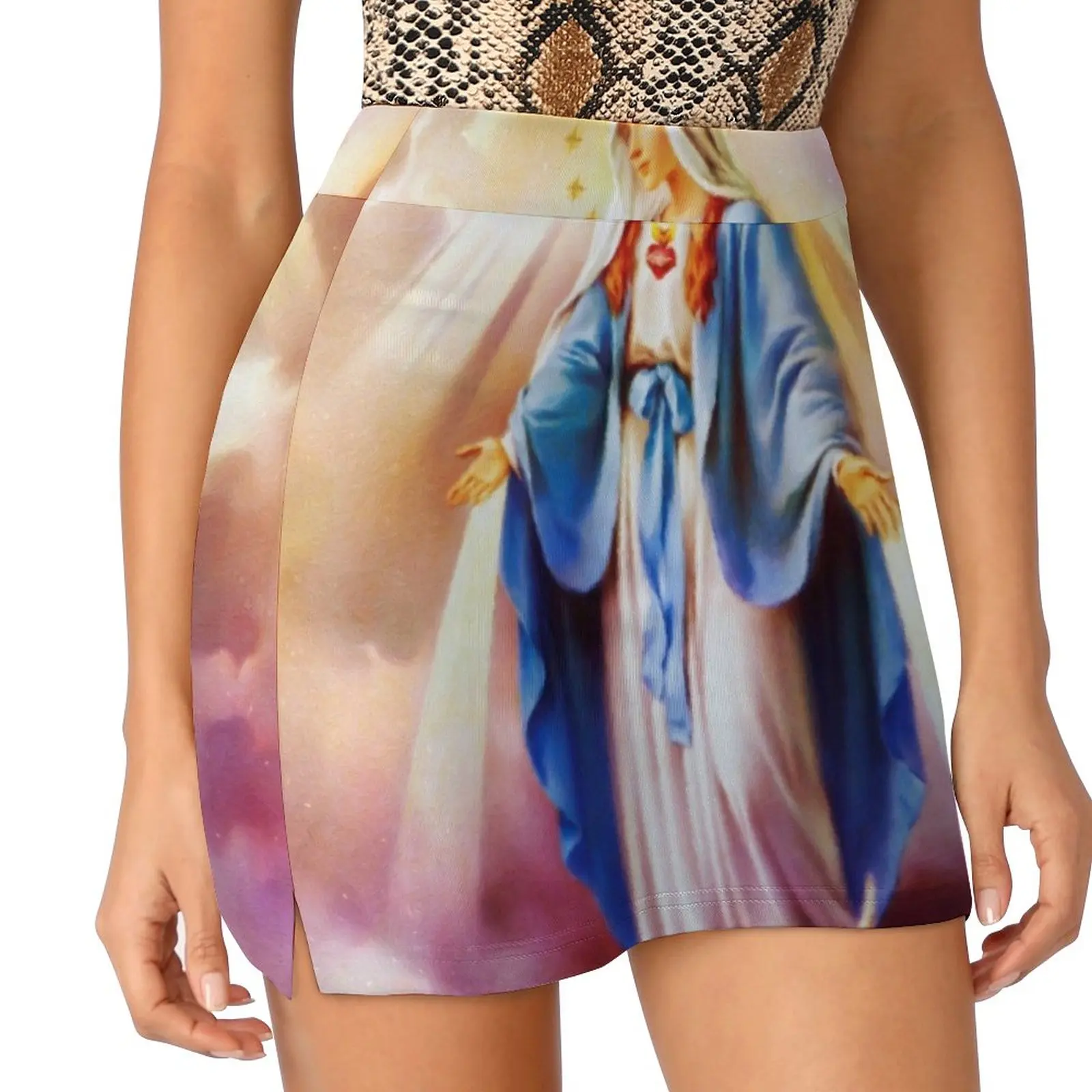 

Virgin Mary colorful Painting Light Proof Trouser Skirt Dresses Women's summer dress Clothing