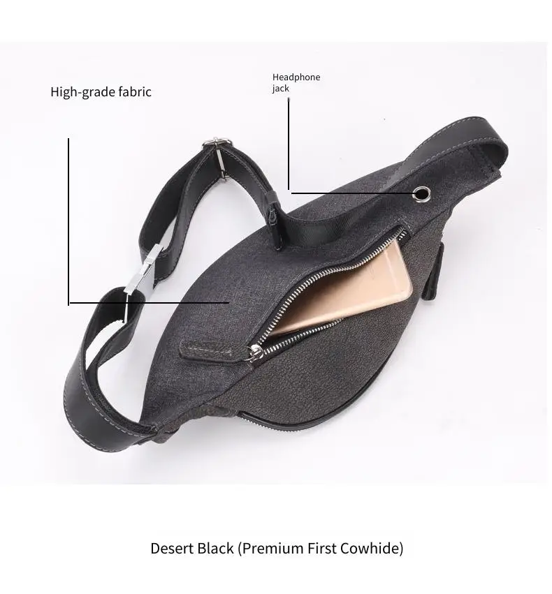 Unisex Crossbody Chest Waist Bag Urban Street Fashion Small Sling Pack for Men and Women