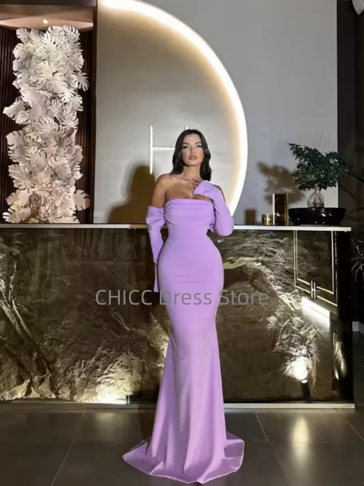 Vestidos de Noche elegantes, vestidos de fiesta de manga larga sin tirantes de sirena, vestido de fiesta para ocasiones formales, vestido personalizado