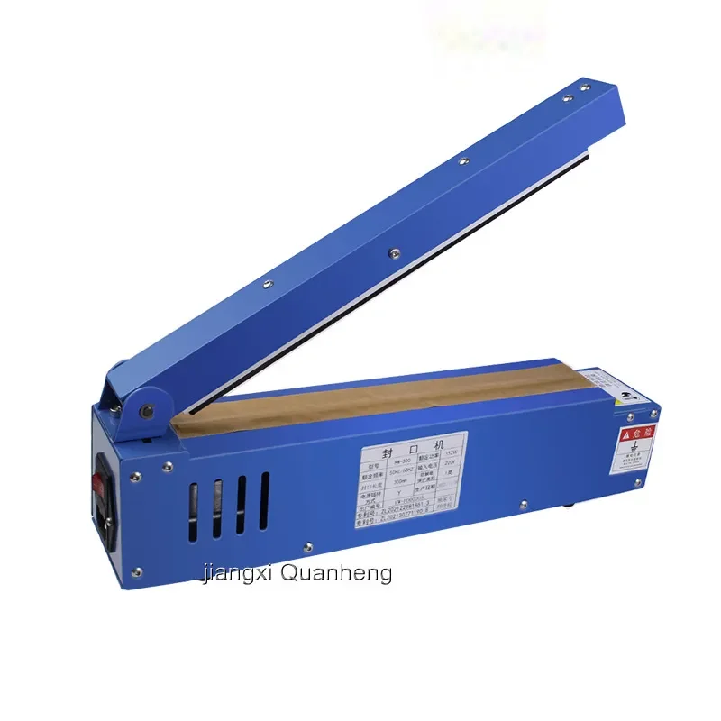 Manual Bag Sealer with Date Printer Portable Heat Seal Machine for Plastic Bags Food Packaging Cutter Tool Small Business Use