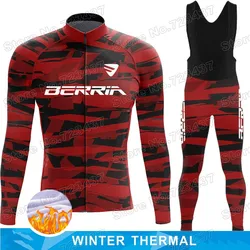 BERRIA 2022 Cycling Jersey Set Winter Cycling Clothing Men Road Bike Thermal Jacket Suit Bicycle Pants MTB Ropa Ciclismo Maillot