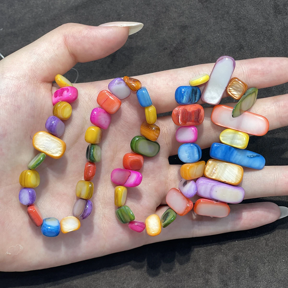 10-22mm Natural Freshwater Shell Irregular Pebble Semi-Finished Beads for DIY Necklace Bracelet Jewelry Making Accessories Women