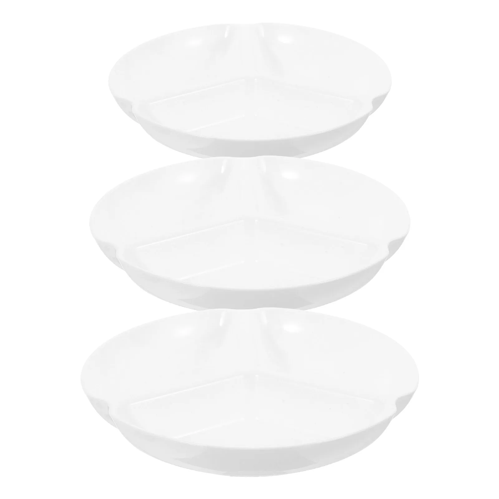 

3pcs Three Compartment Palette Watercolor Oil Painting Lightweight Portable Plastic Ceramic Mini Paint Tray Student