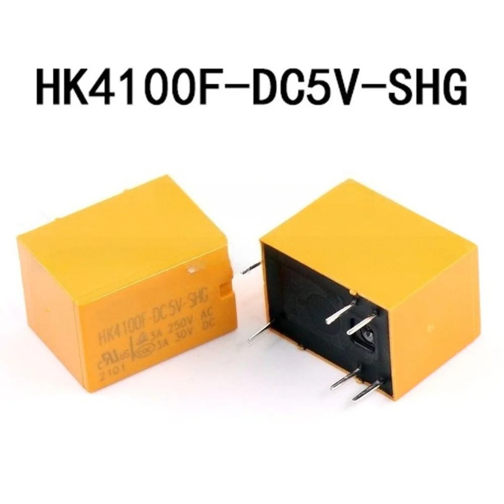 

20PCS HK4100F DC5V 3A Relay DPDT 6 Pin Signal Relay PCB Through Hole DIP Type