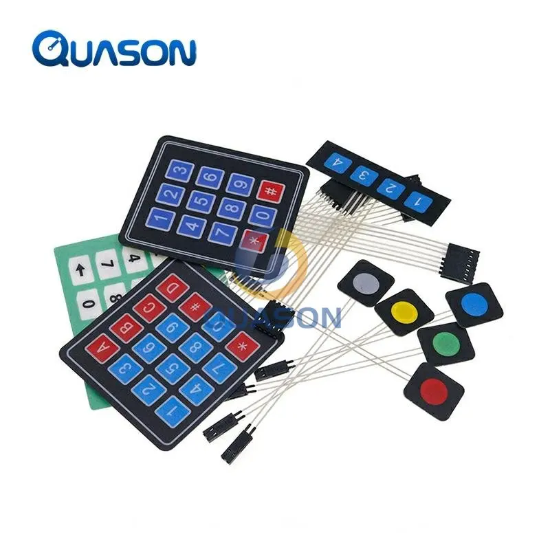 1*2 3 4 5 Key Button Membrane Switch 3*4 4X5 Matrix Array Keyboard 1X6 Keypad with LED Control Panel Pad DIY Kit For Arduino