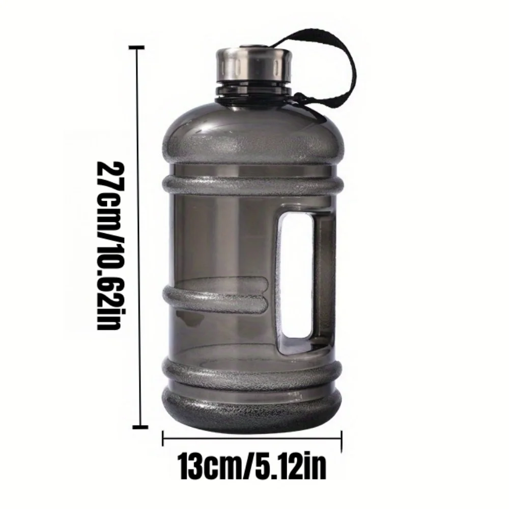 74.5oz سعة كبيرة إبريق ماء رياضي محمول نصف جالون قارورة مانعة للتسرب زجاجة لياقة بدنية للتخييم في صالة الألعاب الرياضية زجاجات مشروبات متينة #6