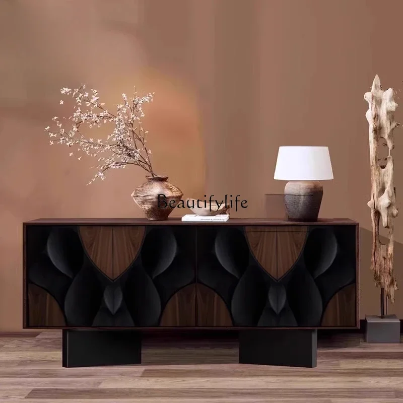 

1LSolid wood porch cabinet household personalized art decoration cabinet antique and retro