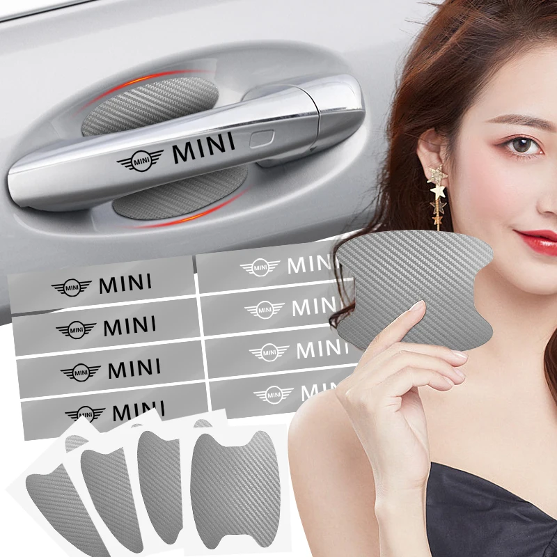 Car Door Sticker Auto Handle Anti Scratch Protection Film For Mini Cooper One S Clubman R50 R53 R56 R60 F55 F56 R57 R58 R59
