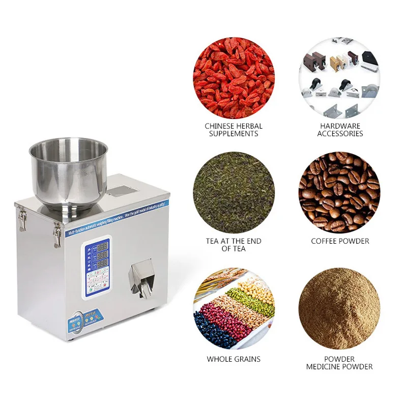 1-25g Full-automatic Granule Powder Rice Small Filling Machine Medicine Powder Filling Machine Grain Multigrain 110 / 220 V